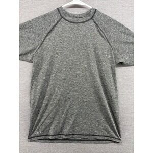 Nike Dri Fit Mens Athletic T Shirt Gray Short Sleeve Crew Neck Performance Top